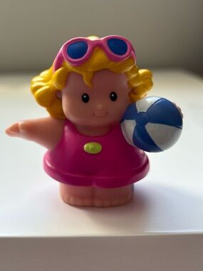 Little people “Sarah Lynn” with a beach ball